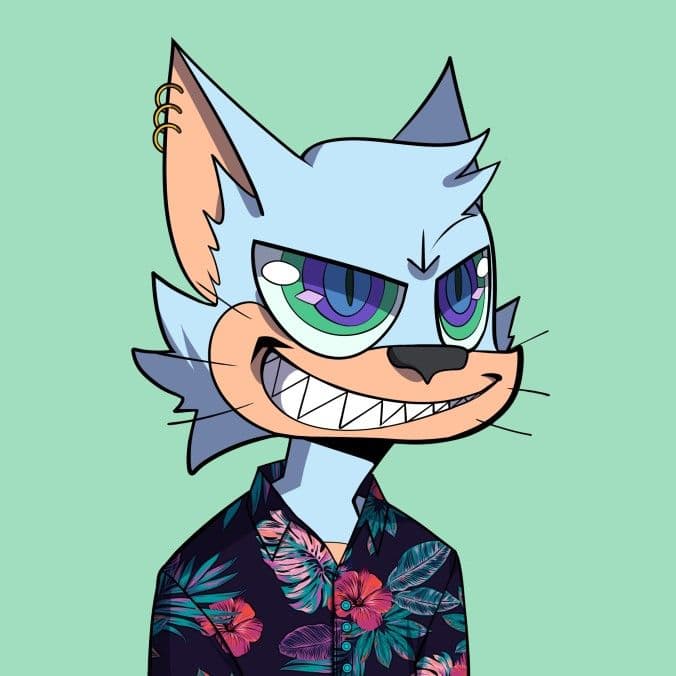 Illustrated cat avatar, temporary portrait for Lourrence